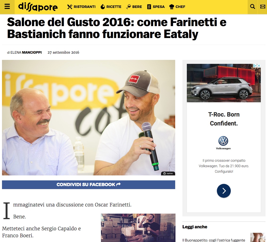 Dissapore - Salone del Gusto 2016