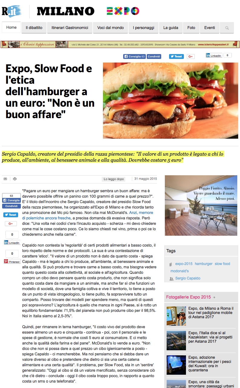Repubblica Milano EXPO2015 - Hamburger